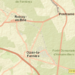 Roissy-en-Brie Street Map