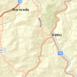 Větřní Street Map