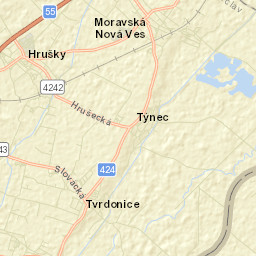 Tvrdonice Street Map