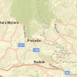 Okres Myjava Street Map