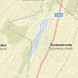 Tysmenychany Street Map