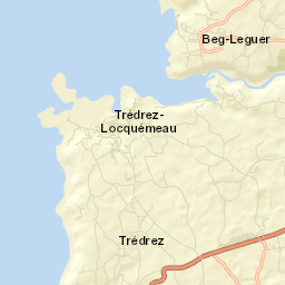 Trédrez-Locquémeau Street Map