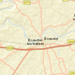 Écouché Street Map