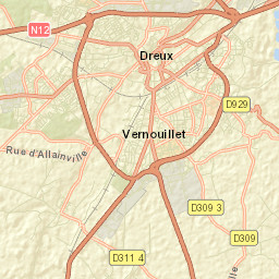 Dreux Street Map