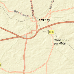 Esternay Street Map