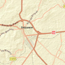 Sézanne Street Map