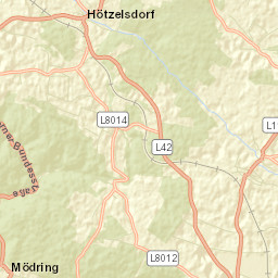 Politischer Bezirk Horn Street Map
