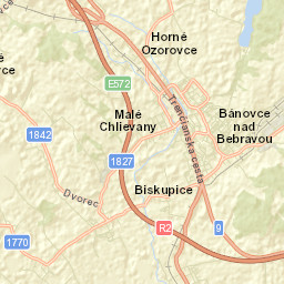Okres Bánovce nad Bebravou Street Map