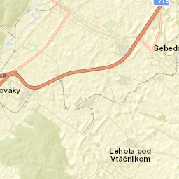 Lehota pod Vtáčnikom Street Map