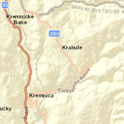 Kremnica Street Map
