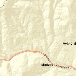 Medzev Street Map