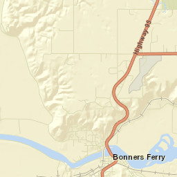 Bonners Ferry Street Map