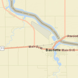 Baudette Street Map