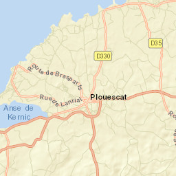 Plouescat Street Map