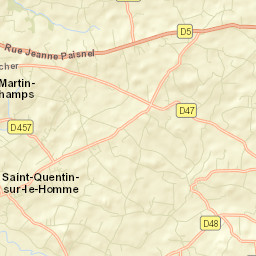 Saint-Quentin-sur-le-Homme Street Map