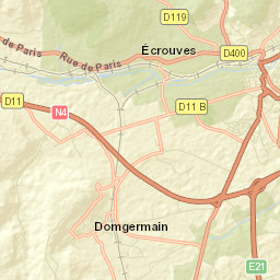 Écrouves Street Map