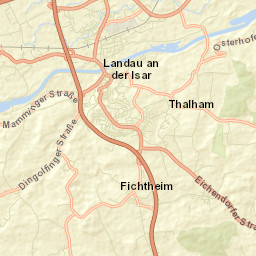 Landau an der Isar Street Map