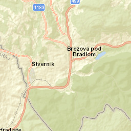 Brezová pod Bradlom Street Map