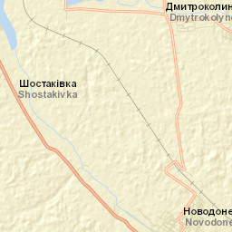 Novodonets’ke Street Map