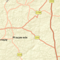 Plouzévédé Street Map