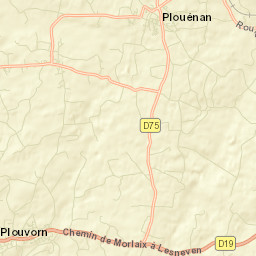 Plouvorn Street Map