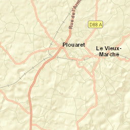 Plouaret Street Map