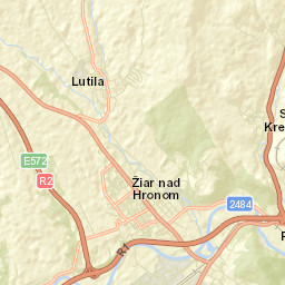 Okres Žiar nad Hronom Street Map