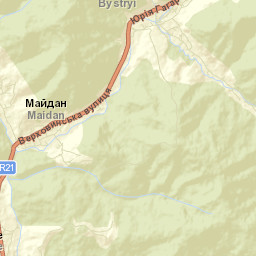 Mizhhirya Raion Street Map