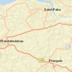 Saint-Pabu Street Map