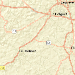 Le Drennec Street Map