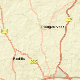 Plougourvest Street Map