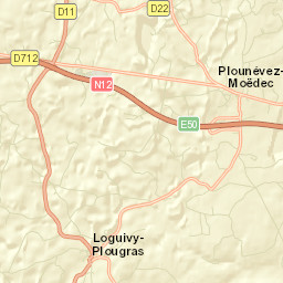 Plounévez-Moëdec Street Map