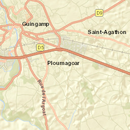 Ploumagoar Street Map