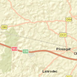 Plouagat Street Map