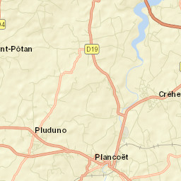 Pluduno Street Map