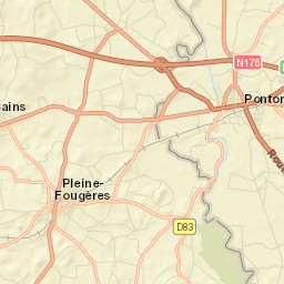 Pontorson Street Map