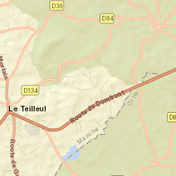 Le Teilleul Street Map