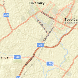 Topoľčany Street Map