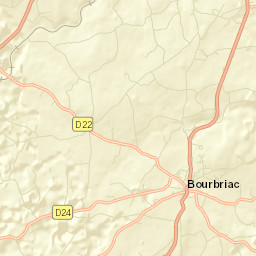 Bourbriac Street Map