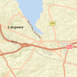 Langueux Street Map