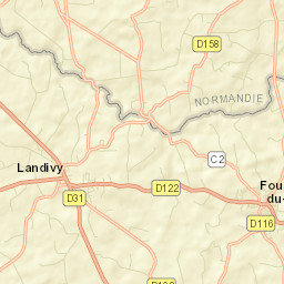 Landivy Street Map