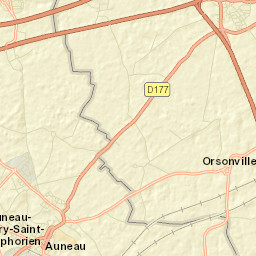 Auneau Street Map