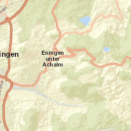 Eningen unter Achalm Street Map
