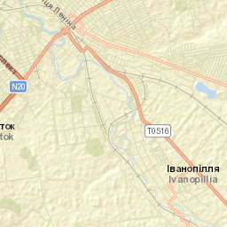 Kostiantynivka Raion Street Map