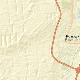 Rozkishne Street Map