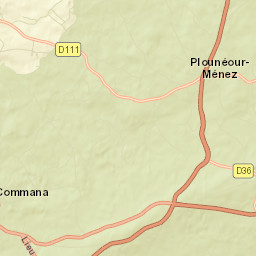 Plounéour-Ménez Street Map