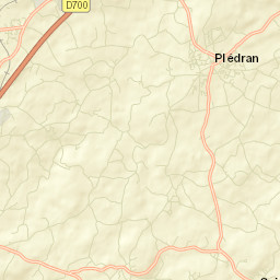 Plédran Street Map