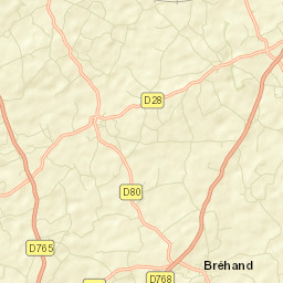 Bréhand Street Map