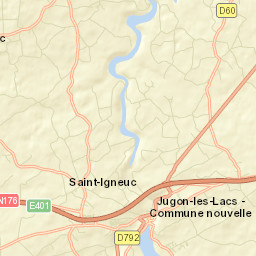 Jugon-les-Lacs Street Map