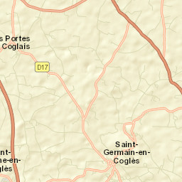 Saint-Germain-en-Coglès Street Map
